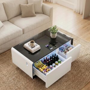 MESA INTELIGENTE COM FRIGOBAR E SOM BLUETOOTH – OFERTA SÓ HOJE